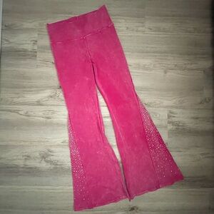 FESTIVAL BOHO SPARKLING BLING HIGHWAIST FLARE LEG LEGGINGS GYPSY WITCH